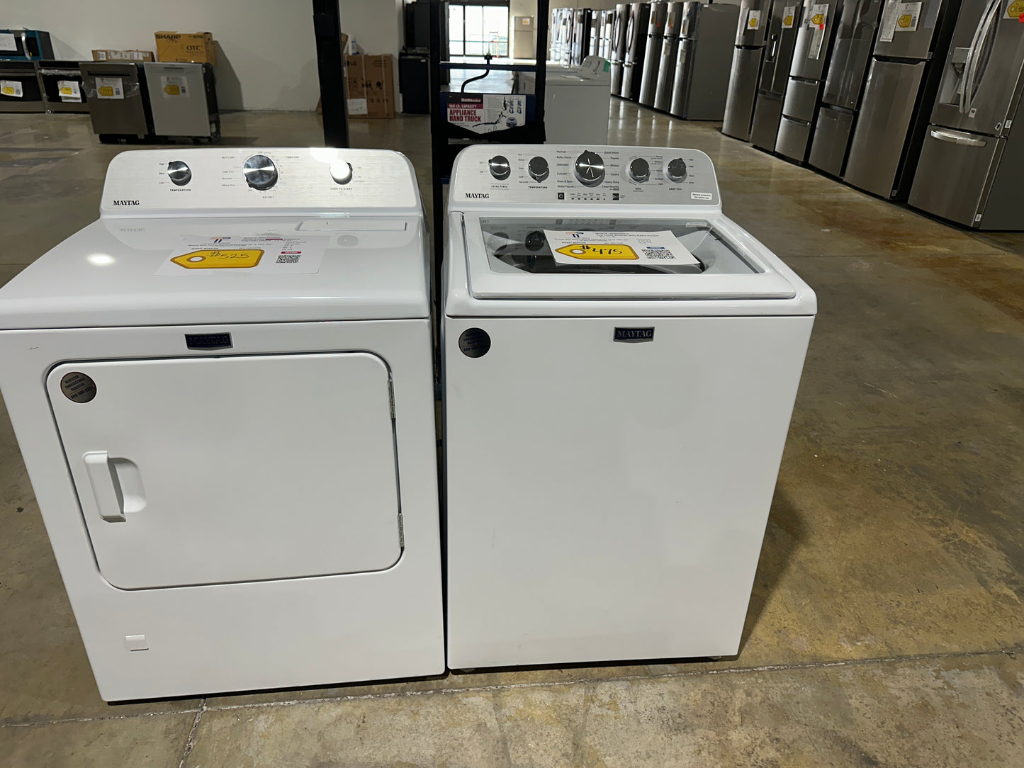GORGEOUS NEW MAYTAG LAUNDRY SET - TOP LOAD WASHER - ELECTRIC DRYER - WAS12392S DRY12177S