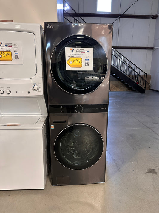 GREAT NEW LG WASHTOWER SMART WASHER and ELECTRIC DRYER MODEL: WKEX200HBA WAS13403