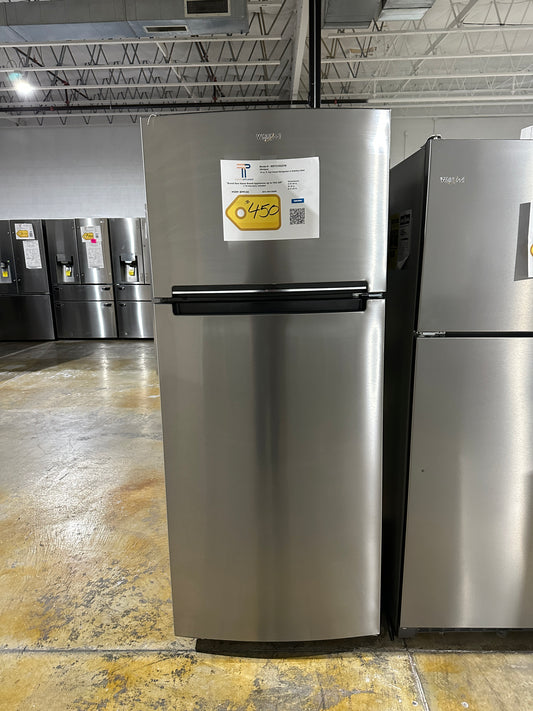 DISCOUNT PRICE! Whirlpool 28 in. 17.6 Cu. Ft. Top Refrigerator MODEL: WRT518SZFM REF13828S