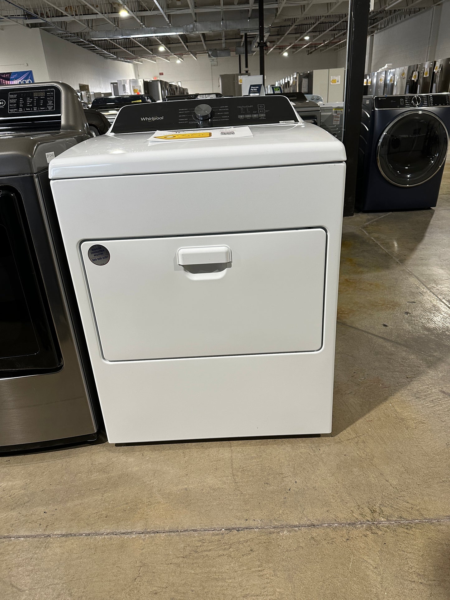 Whirlpool 7.0 Cu. Ft. Top Load Electric Moisture Sensing Dryer MODEL: WED5010LW DRY13037S