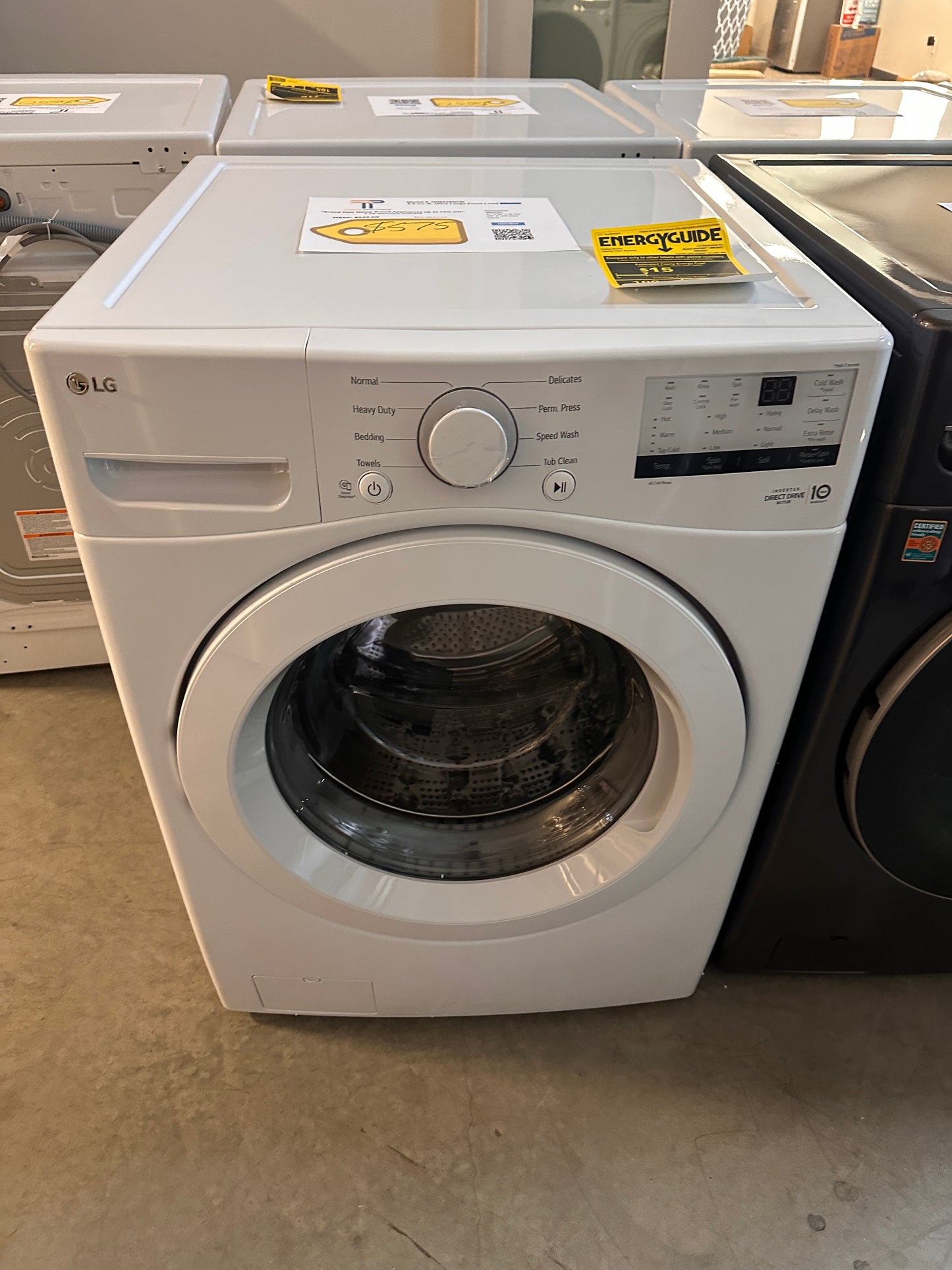 STACKABLE FRONT-LOAD WASHER with 6MOTION TECHNOLOGY MODEL: WM3400CW WAS13416