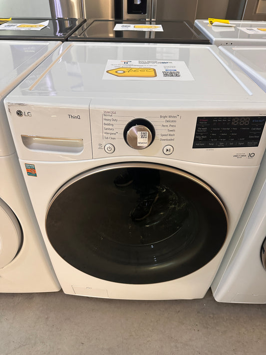 WHITE LG FRONT LOAD WASHER - STACKABLE - MODEL: WM4000HWA WAS13419