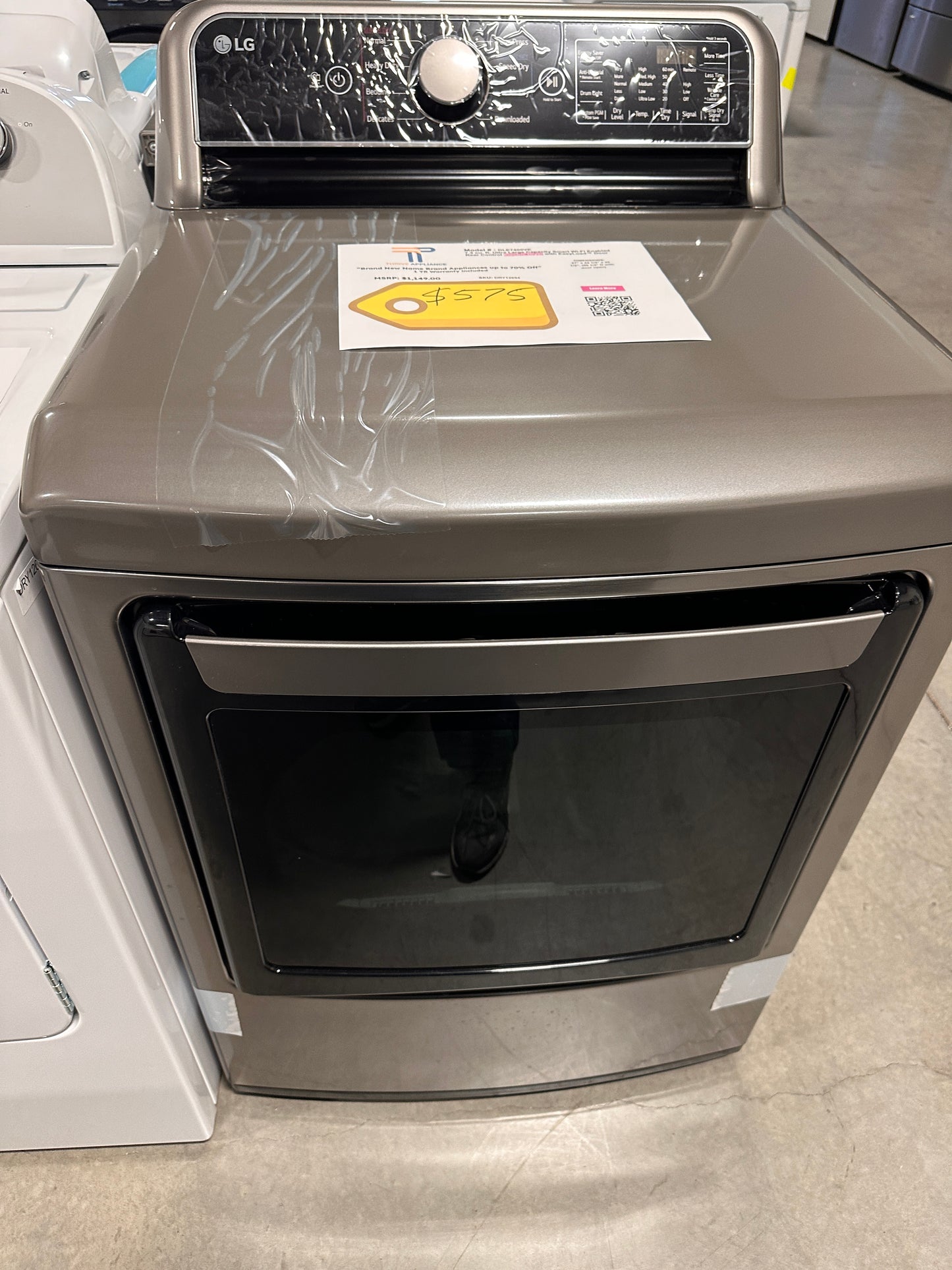 GREAT GRAPHITE STEEL LG SMART ELECTRIC DRYER MODEL: DLE7400VE DRY12694