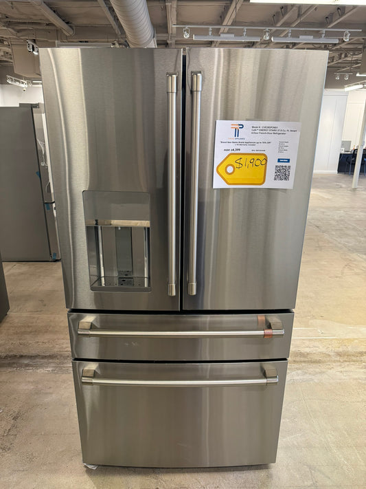 GORGEOUS NEW BRUSHED STAINLESS STEEL FRENCH DOOR REFRIGERATOR MODEL: CVE28DP2NS1 REF10144R