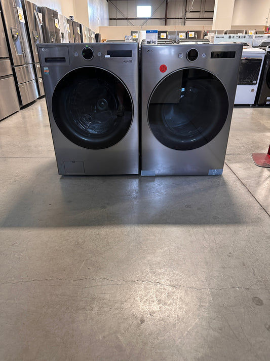GORGEOUS LG STACKABLE SMART WASHER ELECTRIC DRYER LAUNDRY SET WAS13443 DRY12691