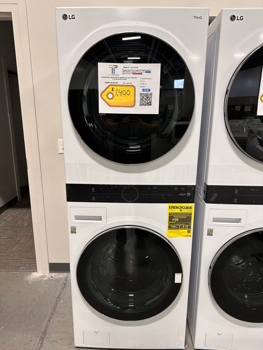 GREAT NEW LG SMART ELECTRIC DRYER WASHTOWER STACKED LAUNDRY SET MODEL:  WKEX200HWA WAS13435