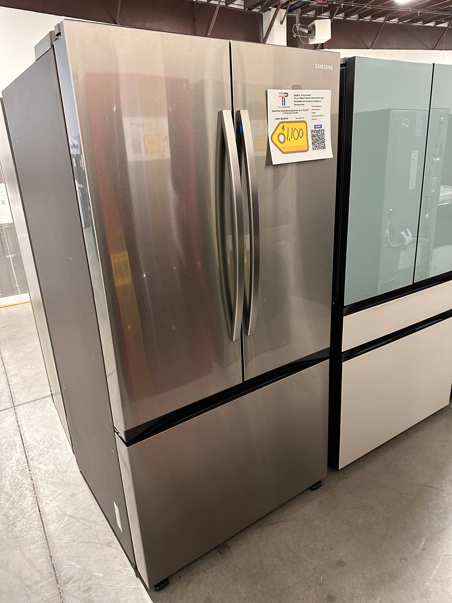 FRENCH DOOR SAMSUNG SMART REFRIGERATOR MODEL: RF32CG5100SR REF13374