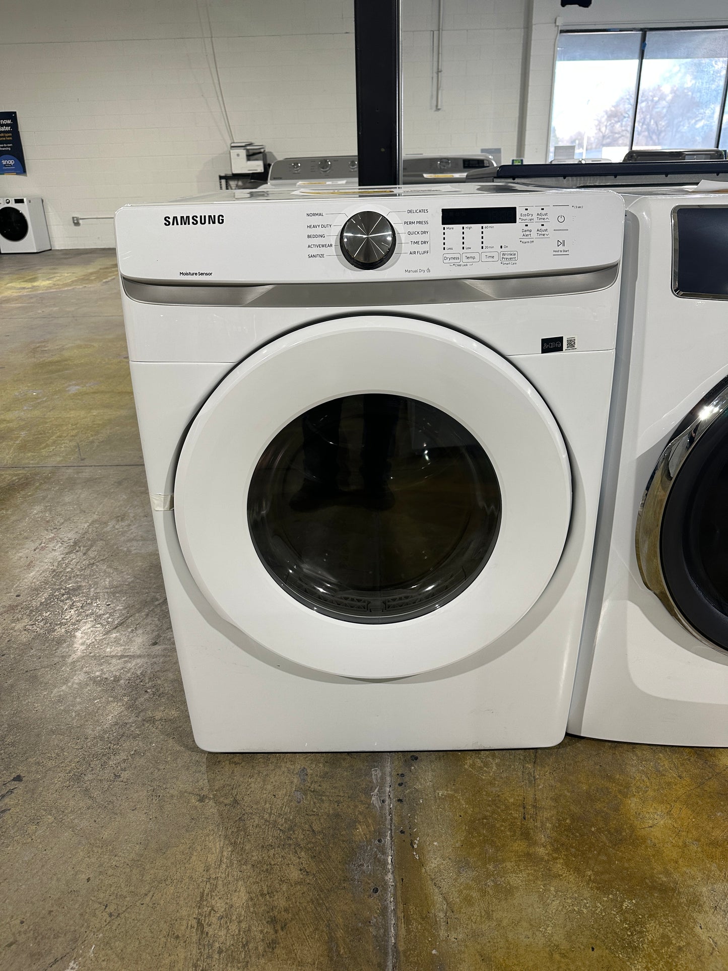 BRAND NEW! Samsung 7.5 Cu. ft. Electric Dryer with Sensor Dry MODEL: DVE45T6000W DRY13049S