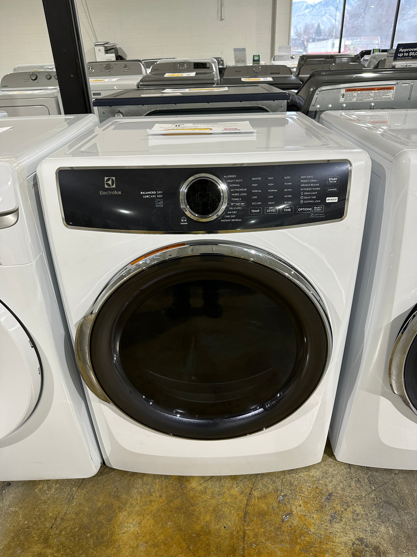 Electrolux - Stackable Electric Dryer with  Balanced Dry - White MODEL: ELFE7637AW DRY12144S