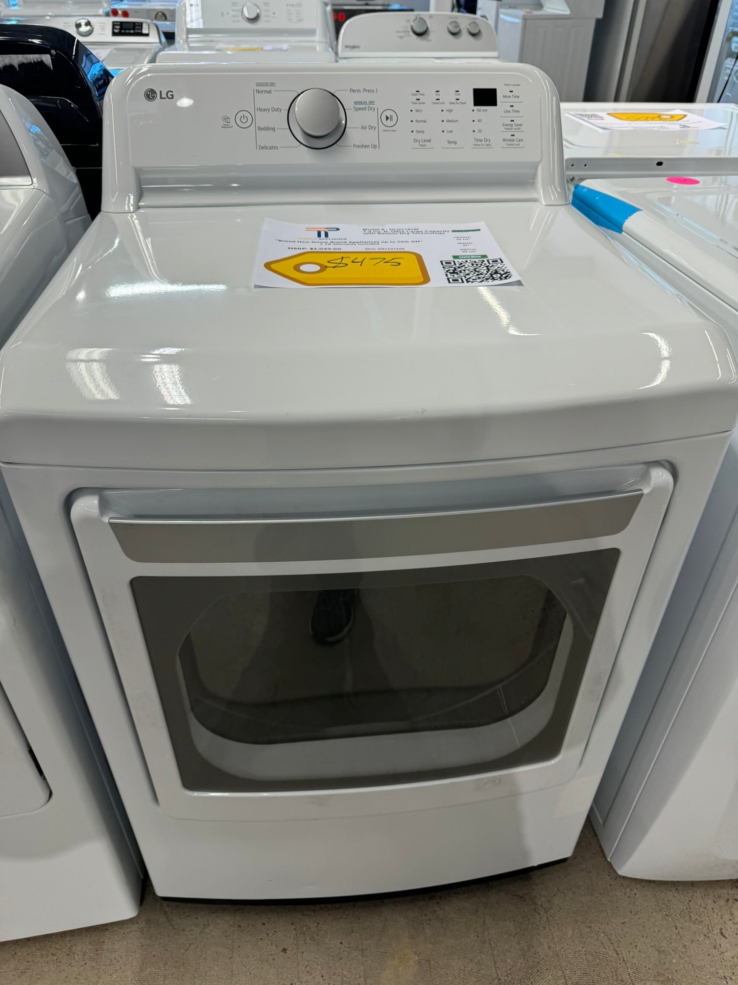 GREAT NEW LG SMART GAS DRYER MODEL: DLG7151W DRY10143R