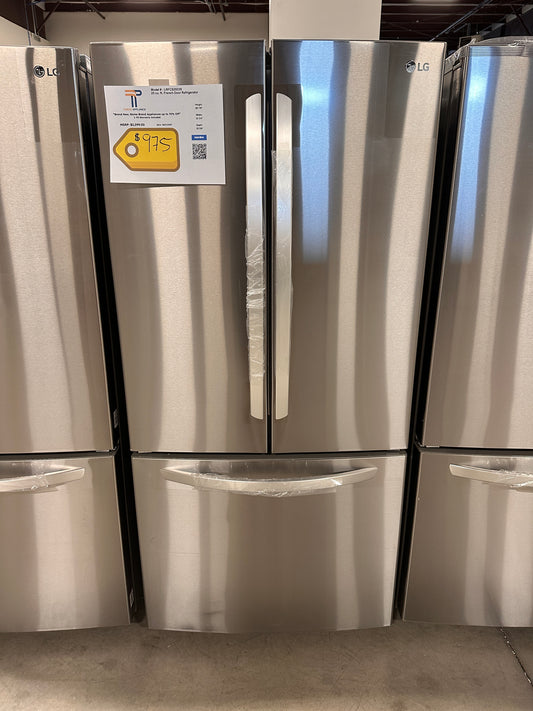 STAINLESS STEEL LG FRENCH DOOR REFRIGERATOR with ICE MAKER MODEL: LRFCS25D3S REF13397