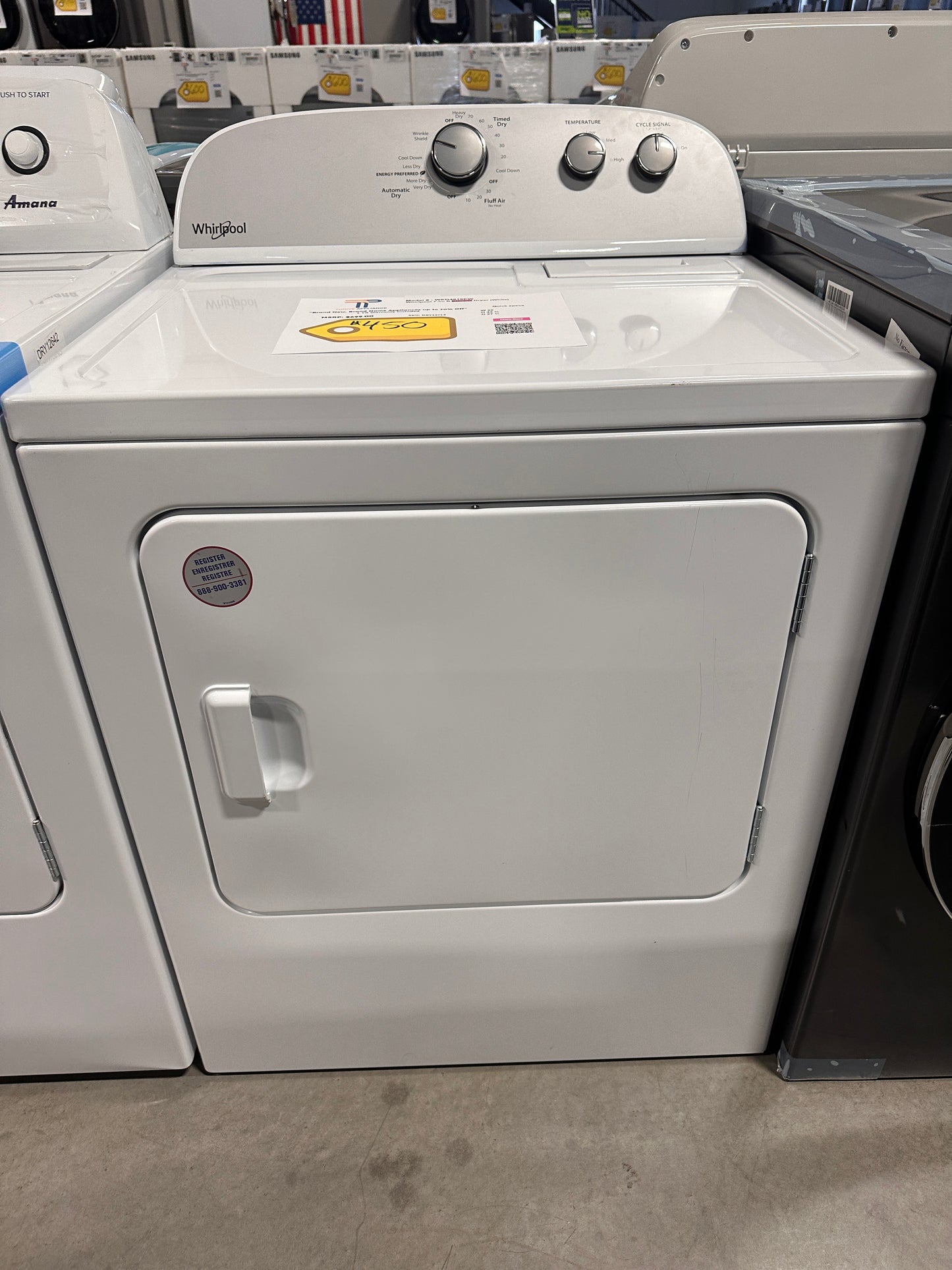 BRAND NEW WHIRLPOOL ELECTRIC DRYER MODEL: WED4815EW DRY12714