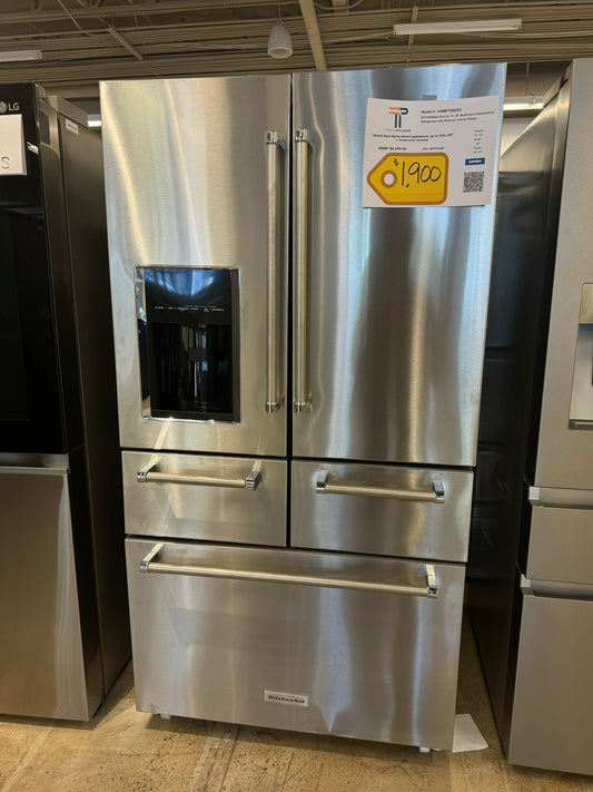 GREAT NEW KITCHENAID FRENCH DOOR REFRIGERATOR MODEL: KRMF706ESS REF10162R