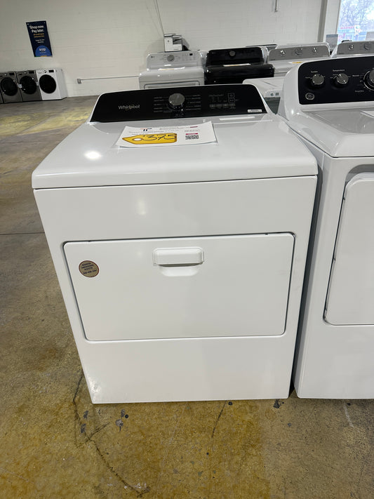 NEW! Whirlpool 7.0 Cu. Ft. Top Load Electric Moisture Sensing Dryer MODEL: WED5010LW DRY13072S
