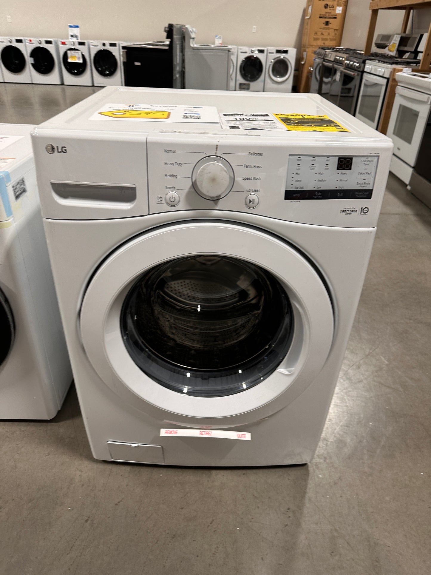 BRAND NEW LG STACKABLE FRONT LOAD WASHER MODEL: WM3400CW WAS13418