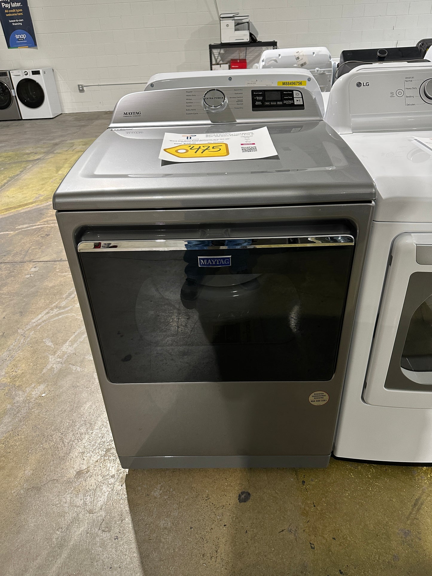 LOW PRICE! Maytag Smart Top Load Electric Dryer with Extra Power MODEL: MED7230HC DRY13069S