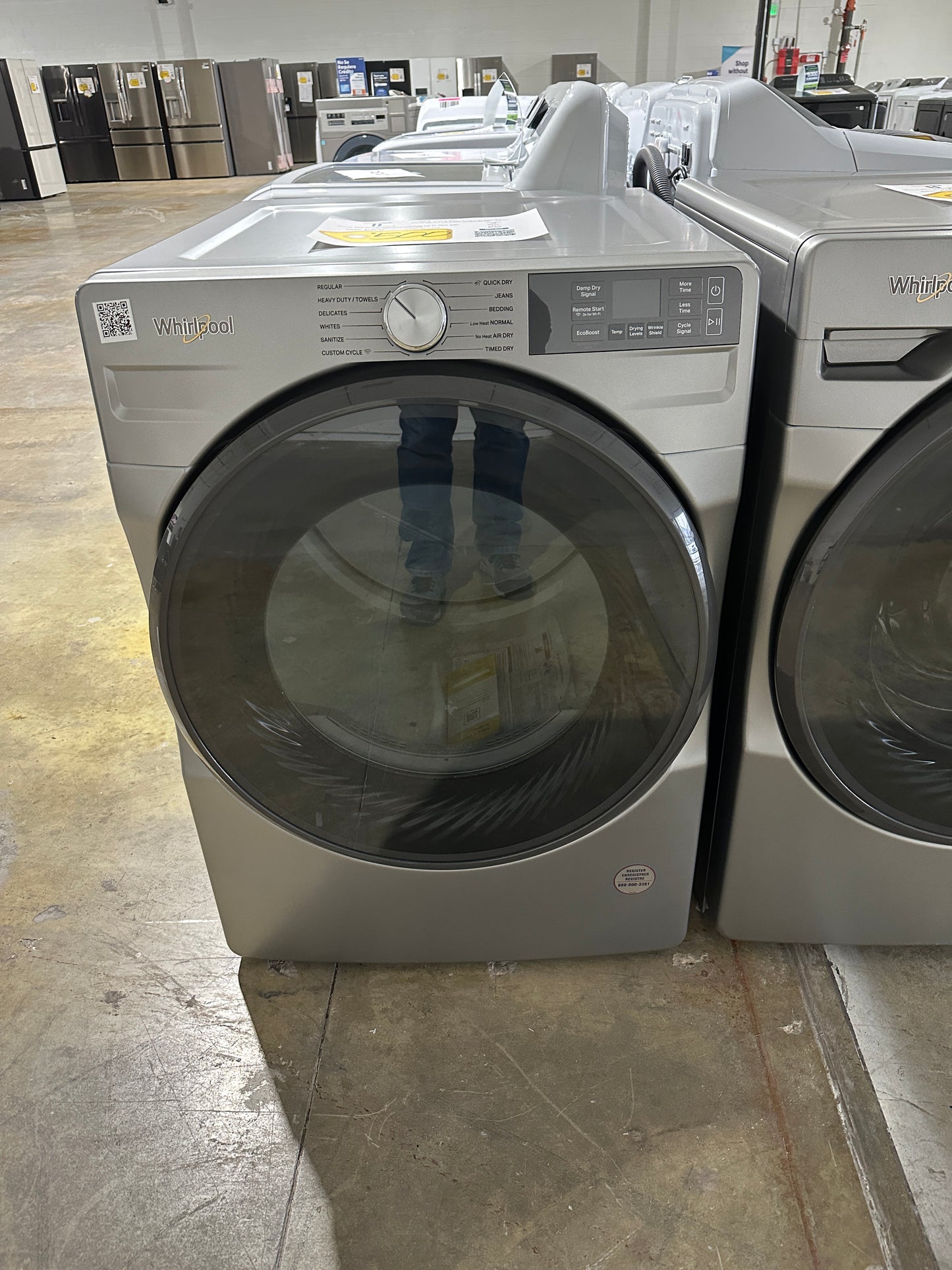 Whirlpool - Stackable Smart Electric Dryer with Wrinkle Shield Option - MODEL: WED5720RR DRY13065S