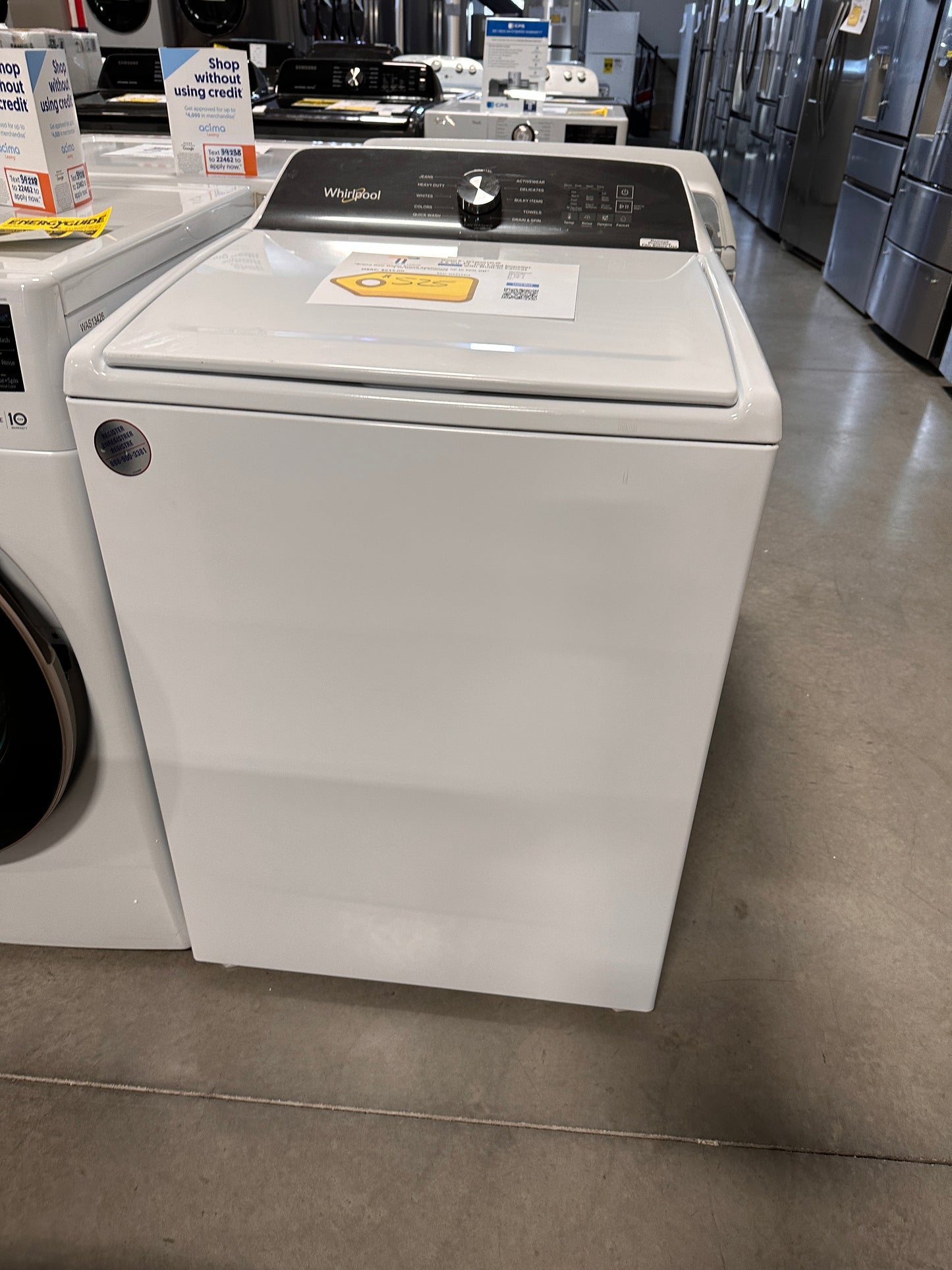 NEW WHIRLPOOL TOP LOAD WASHER with BUILT-IN WATER FAUCET MODEL: WTW5010LW WAS13472