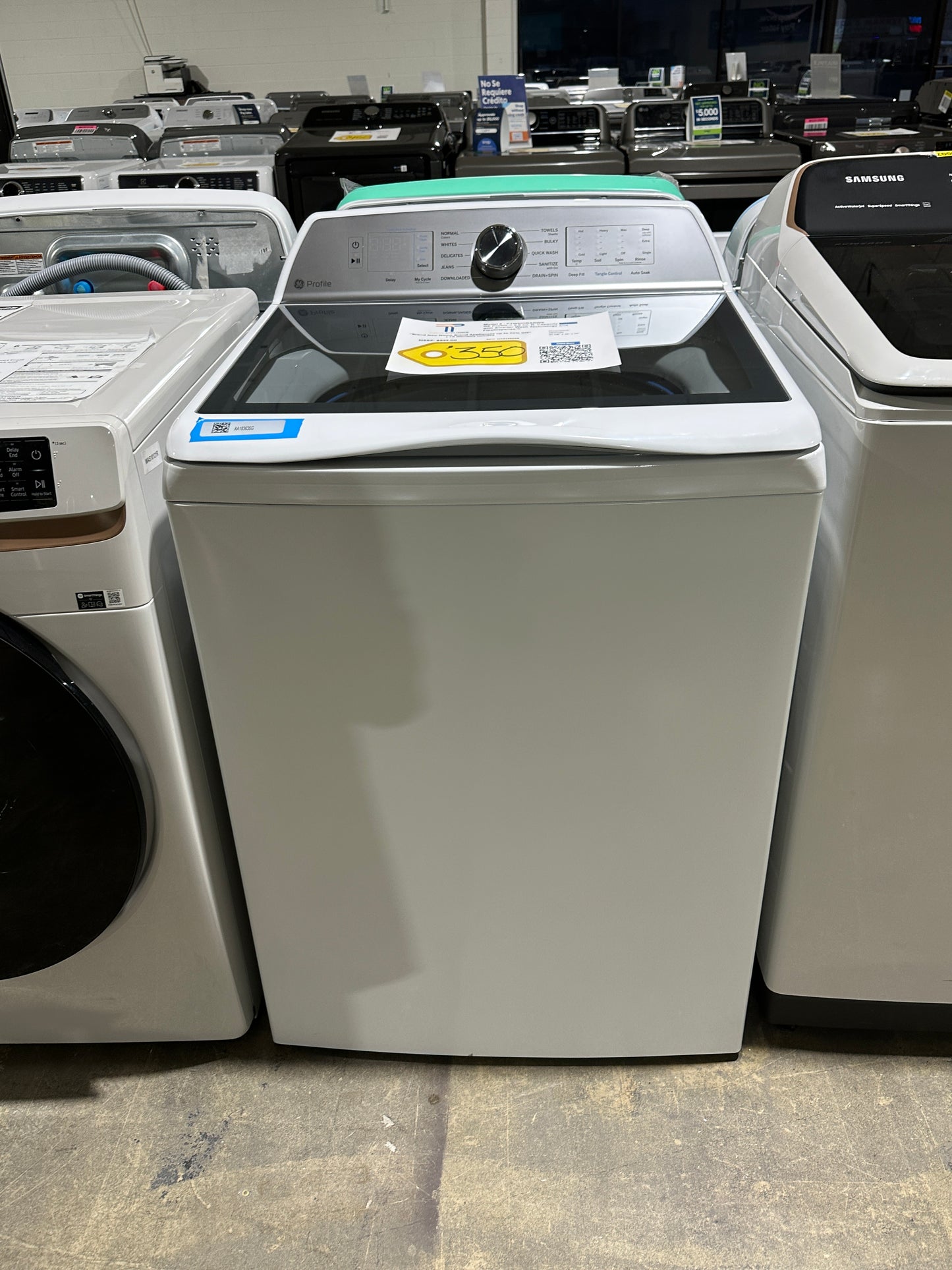 NEW GE PROFILE SMART TOP LOAD WASHER with EASIER REACH MODEL: PTW600BSRWS WAS12505S