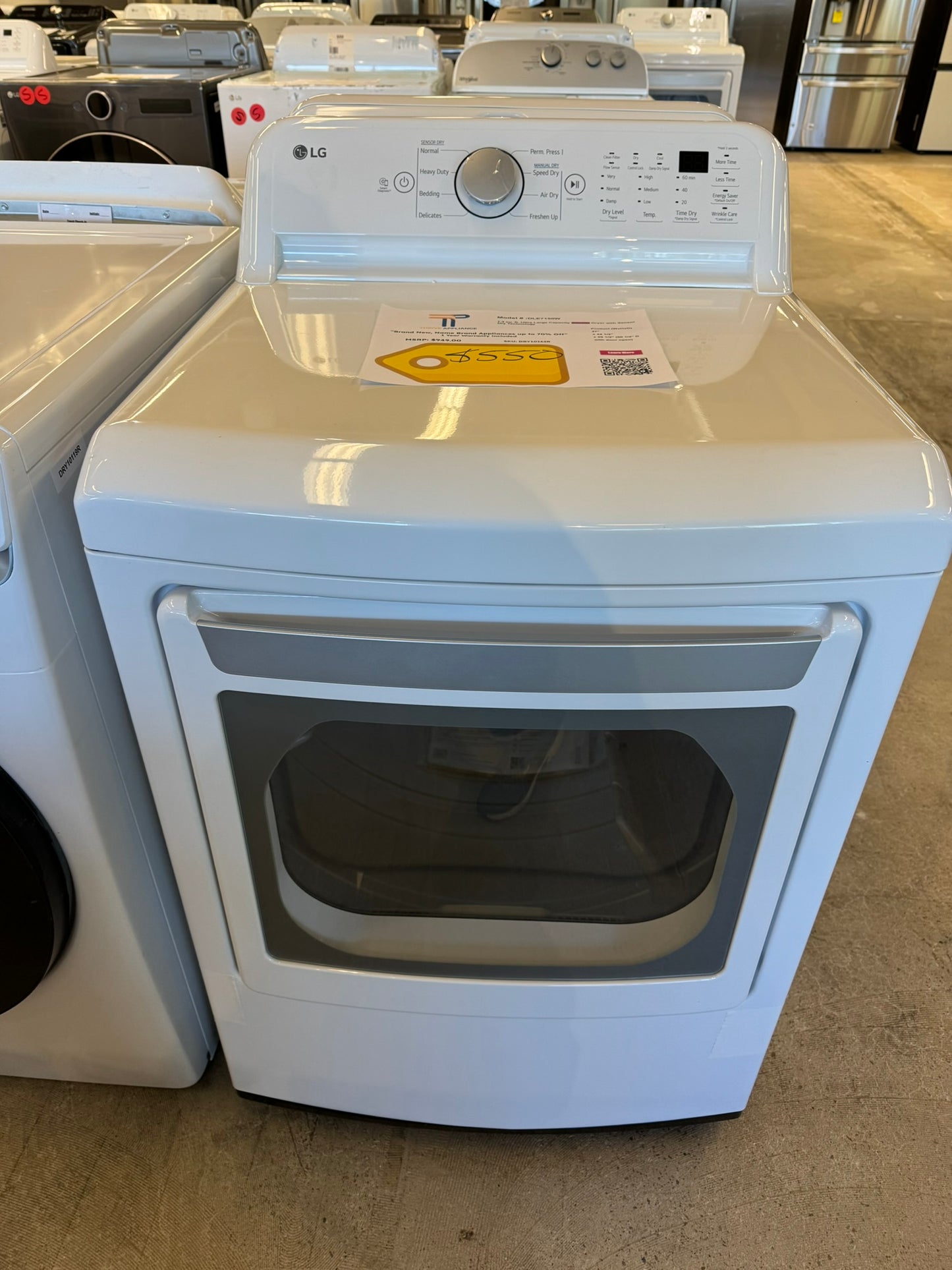 BRAND NEW LG ELECTRIC DRYER MODEL: DLE7150W DRY10162R