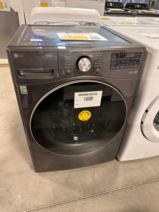GREAT NEW BLACK STEEL STACKABLE FRONT LOAD WASHER MODEL: WM4000HBA WAS13422