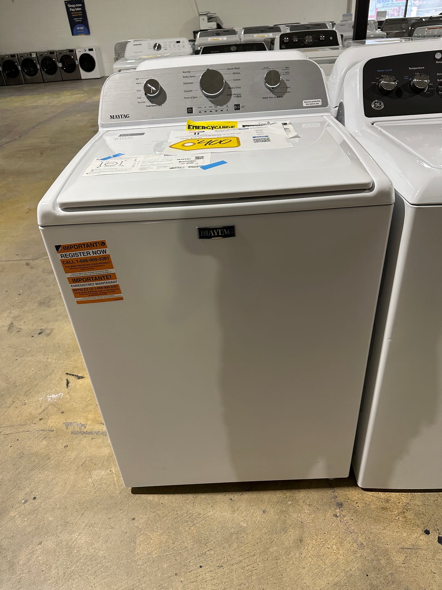 BRAND NEW! Maytag Top Load Washer with Deep Fill MODEL: MVW4505MW WAS12507S