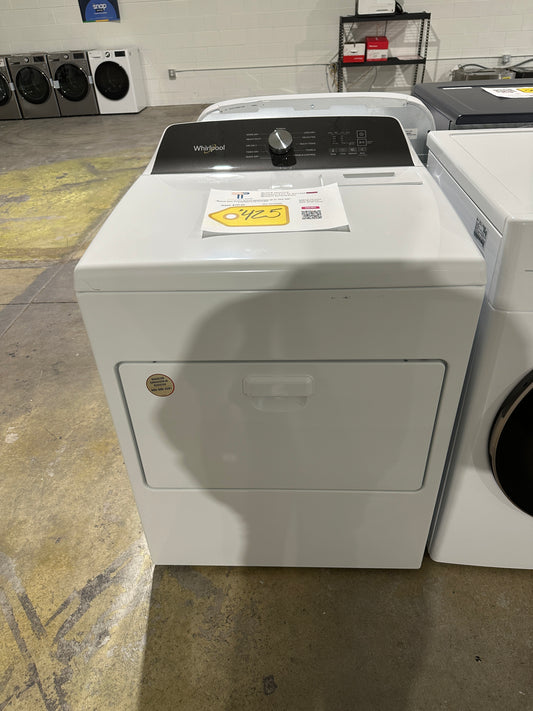 New Whirlpool 7.0 Cu. Ft. Top Load Electric Moisture Sensing Dryer MODEL: WED5010LW DRY13089S