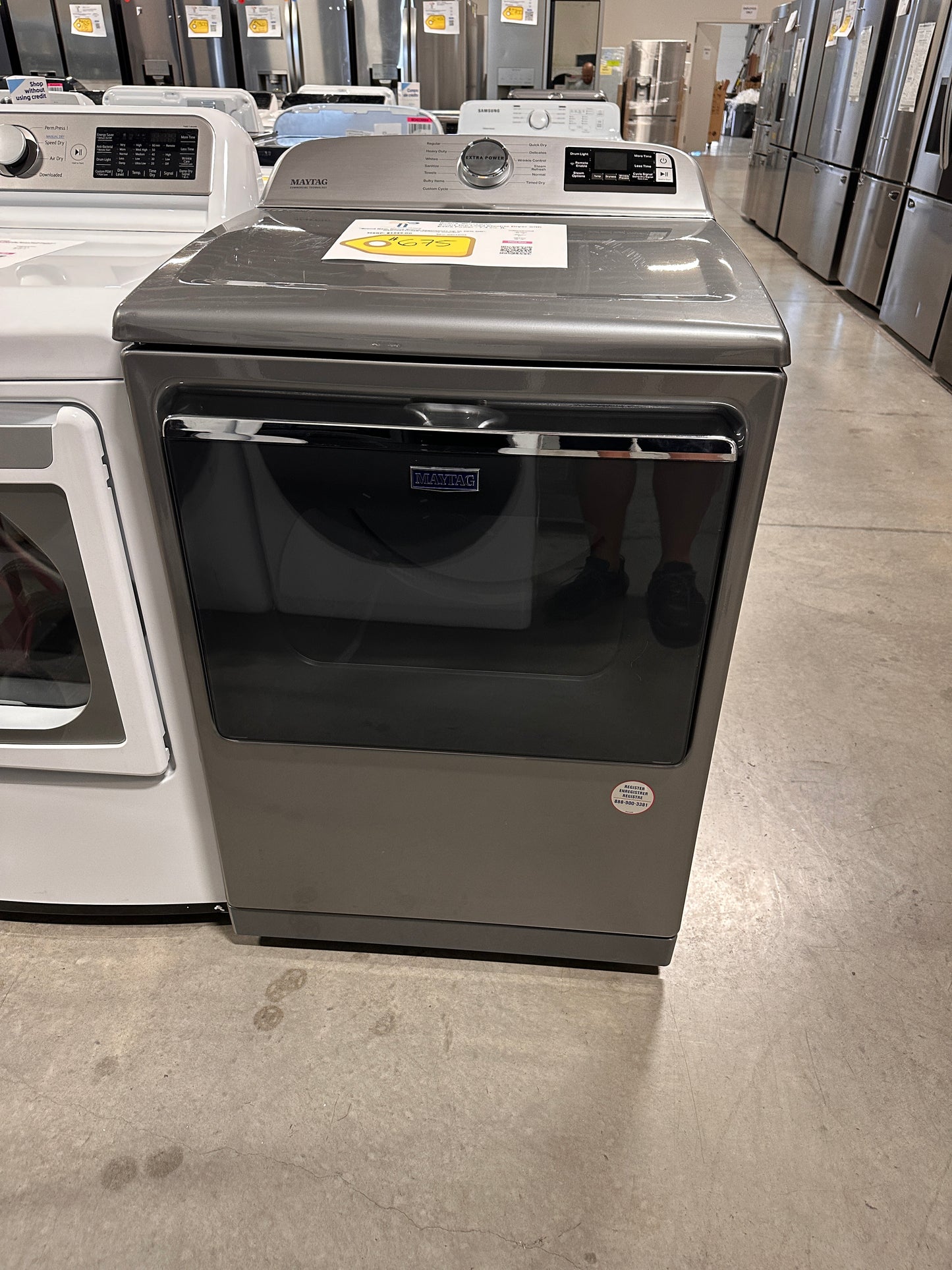 GREAT NEW MAYTAG SMART ELECTRIC DRYER MODEL: MED7230HC DRY12712