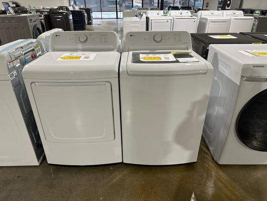 GORGEOUS NEW LG TOP LOAD WASHER ELECTRIC DRYER LAUNDRY SET WAS12466S DRY13041S