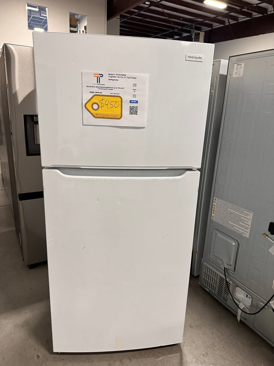 Gently Used Frigidaire - 18.3 Cu. Ft. Top-Freezer Refrigerator - White  MODEL: FFTR1835VW  REF13438