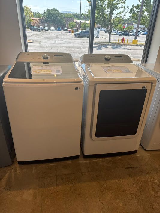 GREAT NEW SAMSUNG TOP LOAD WASHER GAS DRYER LAUDRY SET WAS10134R DRY10151R