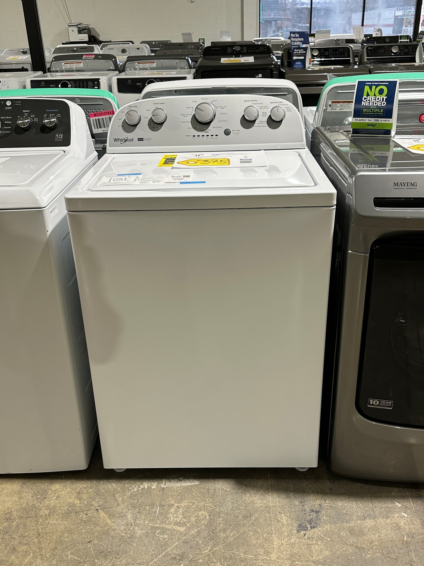 NEW! Whirlpool Top Load Washer with Removable Agitator  MODEL: WTW4957PW  WAS12529S
