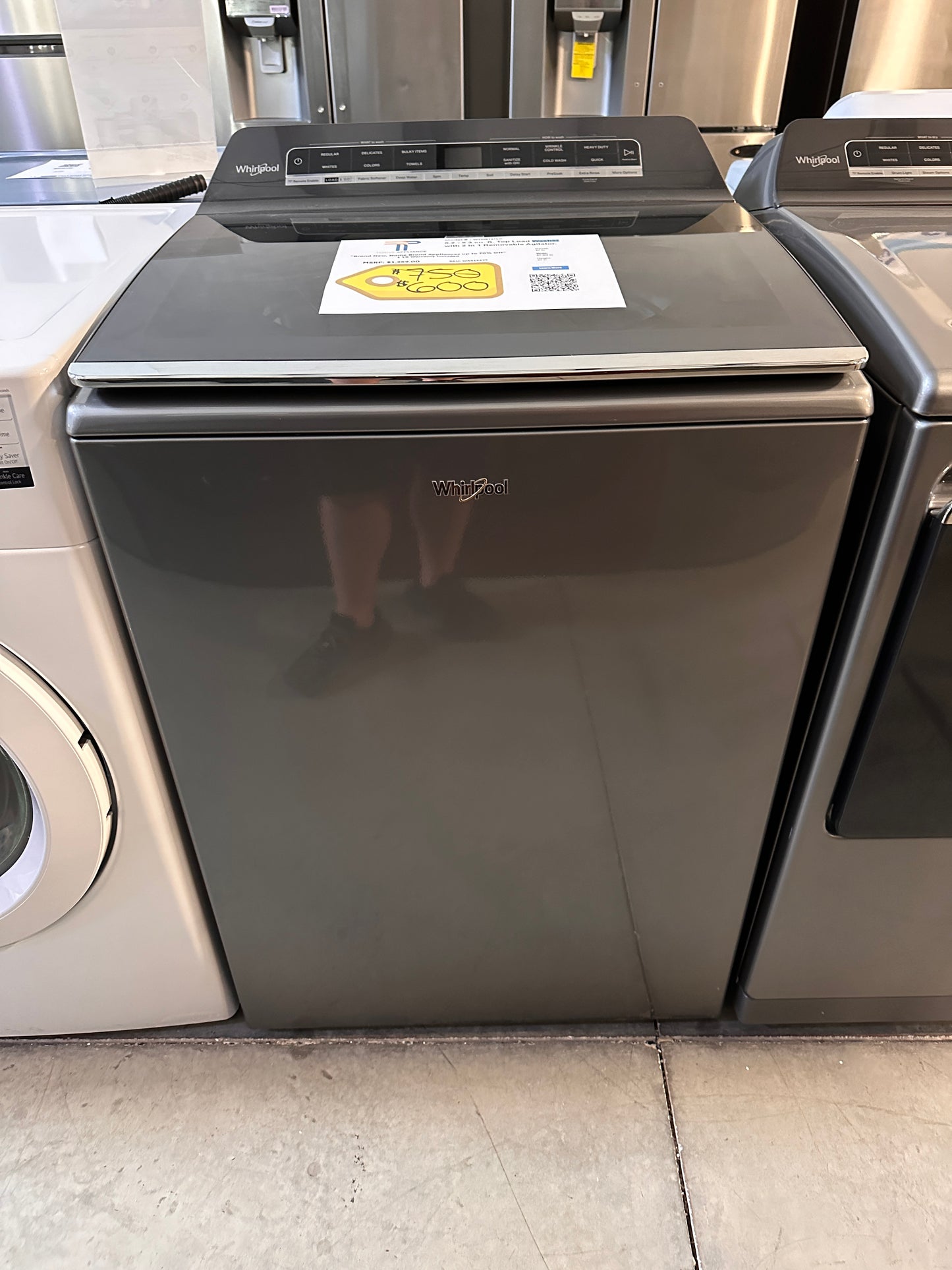 NEW WHIRLPOOL TOP LOAD WASHER with 2 in 1 REMOVABLE AGITATOR MODEL: WTW8127LC WAS13499