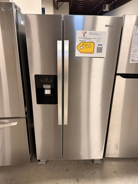 GREAT NEW SIDE-BY-SIDE WHIRLPOOL REFRIGERATOR MODEL: WRS321SDHZ REF13459
