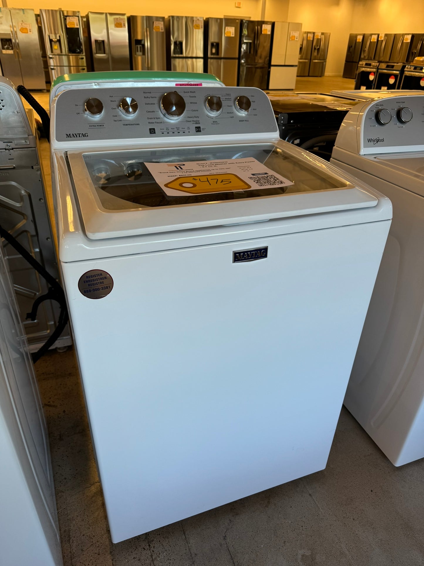 GREAT NEW MAYTAG TOP LOAD WASHER MODEL: MVW5435PW WAS10192R