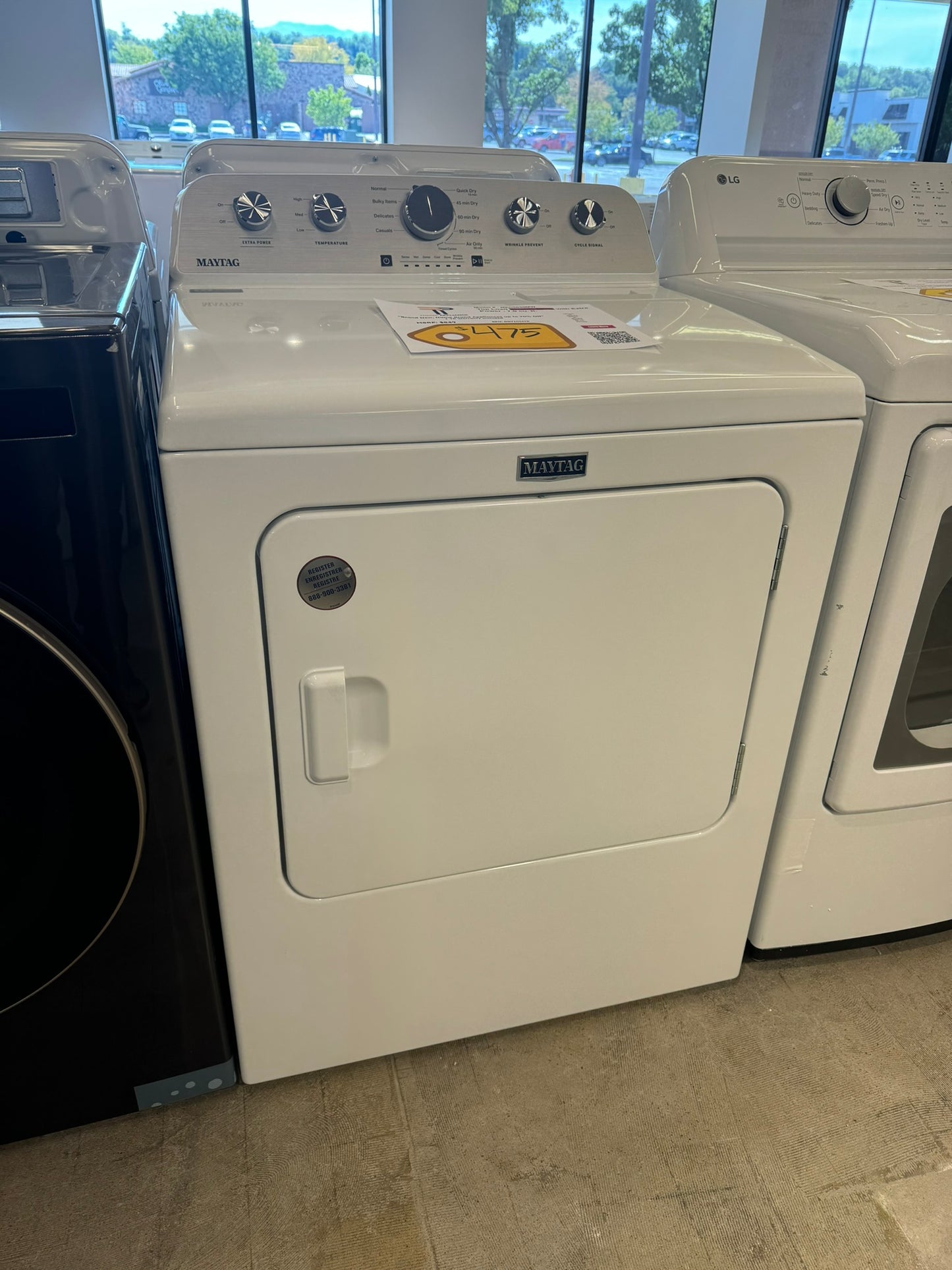 7.0 Cu. Ft. Electric Dryer with Extra Power Button - White MODEL: MED5030MW DRY10167R