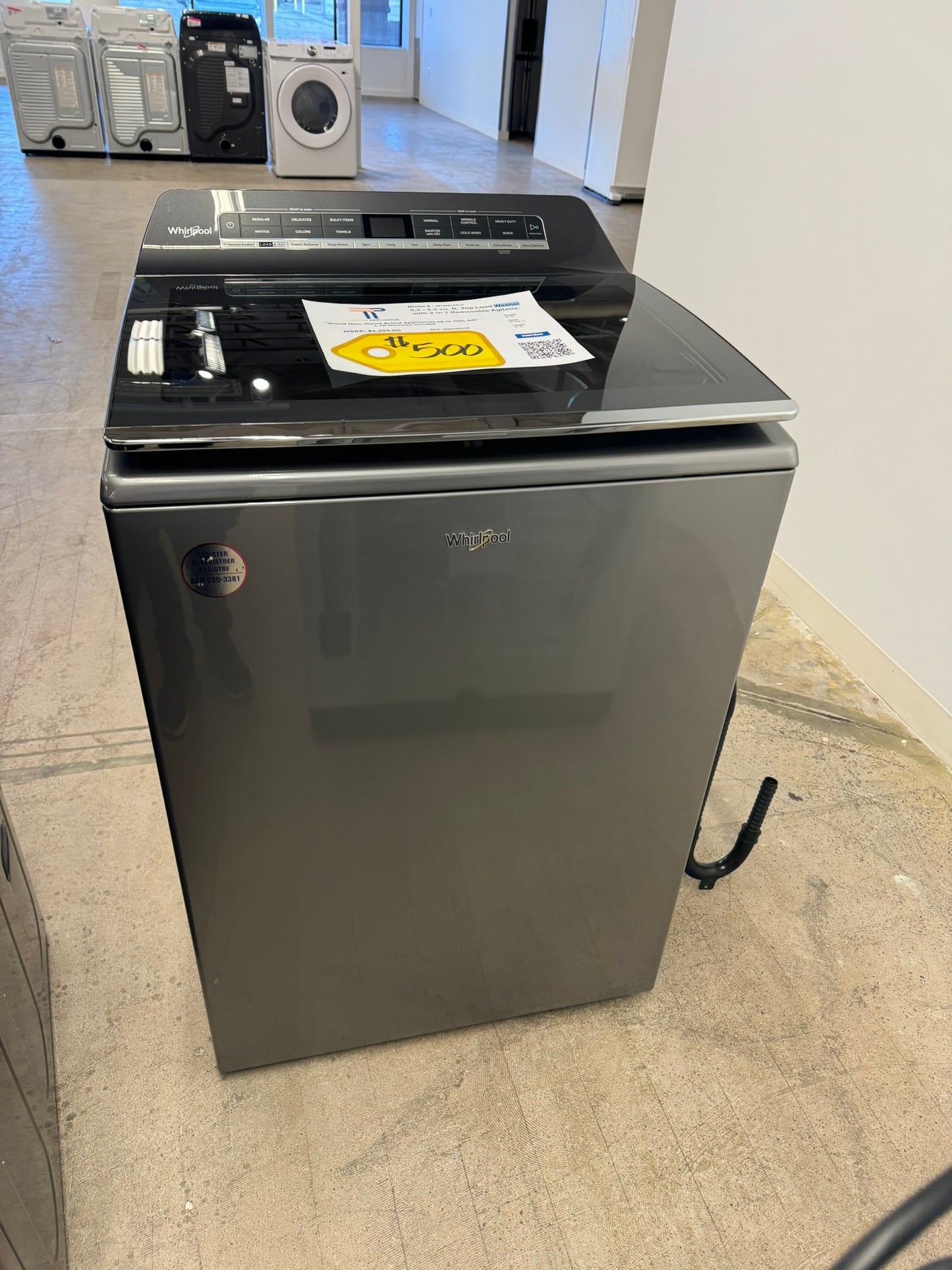 GORGEOUS TOP LOAD WASHER WITH REMOVABLE AGITATOR MODEL: WTW8127LC  WAS10213R