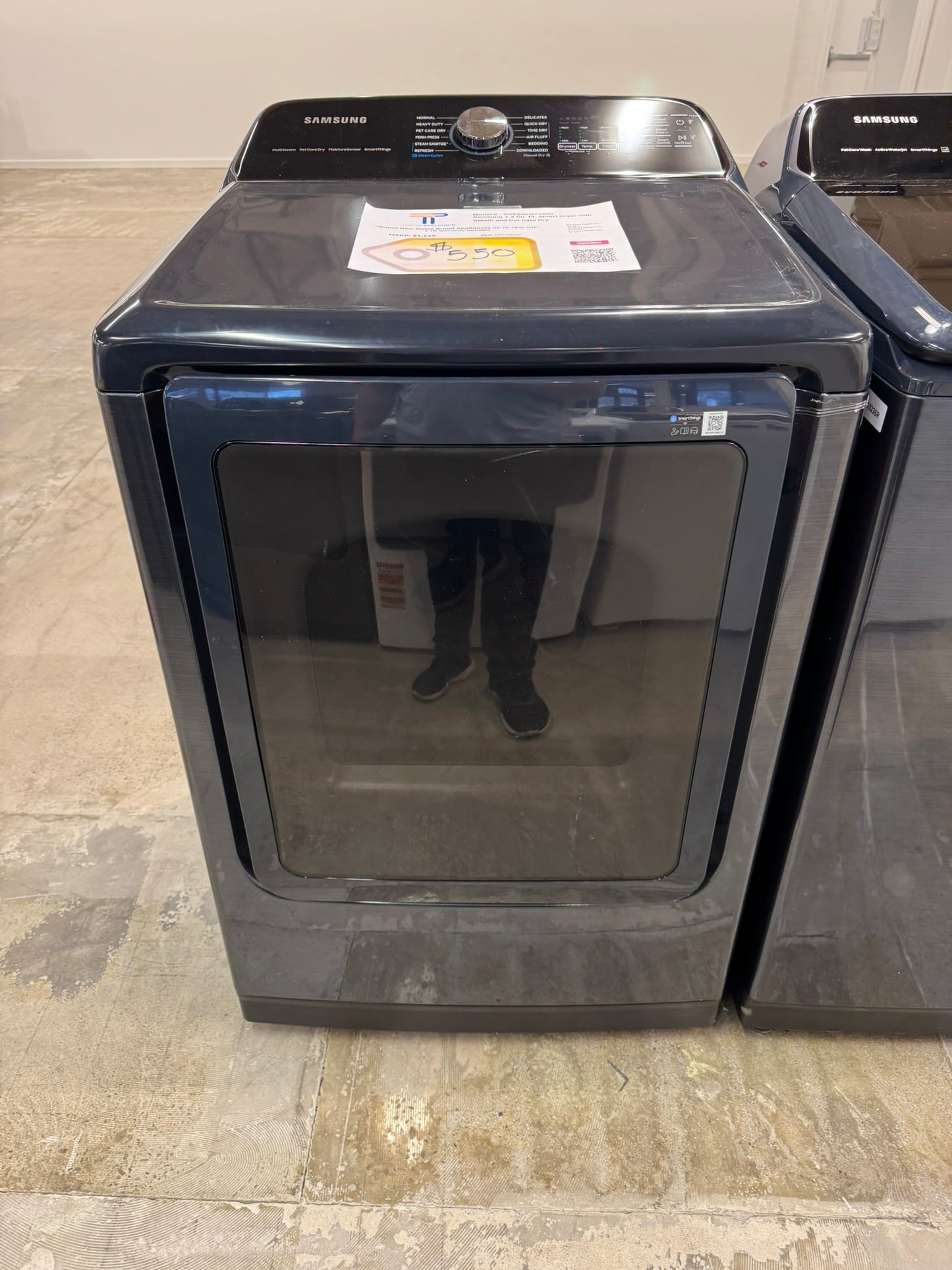 NEW SAMSUNG PET CARE DRY AND STEAM SANITIZE DRYER MODEL: DVE54CG7150D  DRY10217R