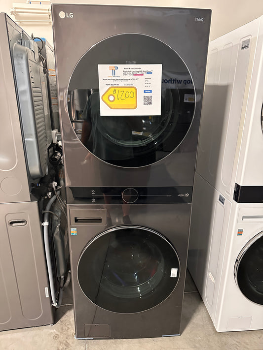 GREAT NEW LG ELECTRIC DRYER STACKED WASHTOWER LAUNDRY UNIT MODEL: WKEX200HBA WAS13519