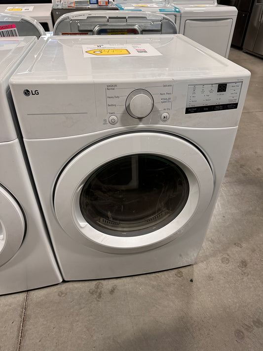 LG - 7.4 Cu. Ft. Stackable Electric Dryer with FlowSense - White MODEL: DLE3400W DRY12787