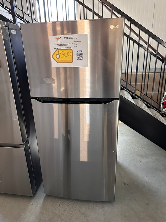 LG - 20.2 Cu. Ft. Top-Freezer Refrigerator - Stainless Steel MODEL: LTCS20020S REF13494