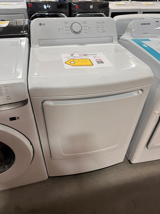 LG - 7.3 Cu. Ft. Electric Dryer with Sensor Dry - White MODEL: DLE6100W DRY12778