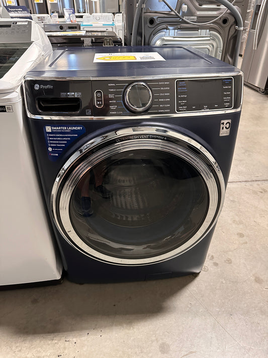 NEW GE PROFILE SAPPHIRE BLUE STACKABLE FRONT LOAD WASHER MODEL: PFW870SPVRS WAS13535
