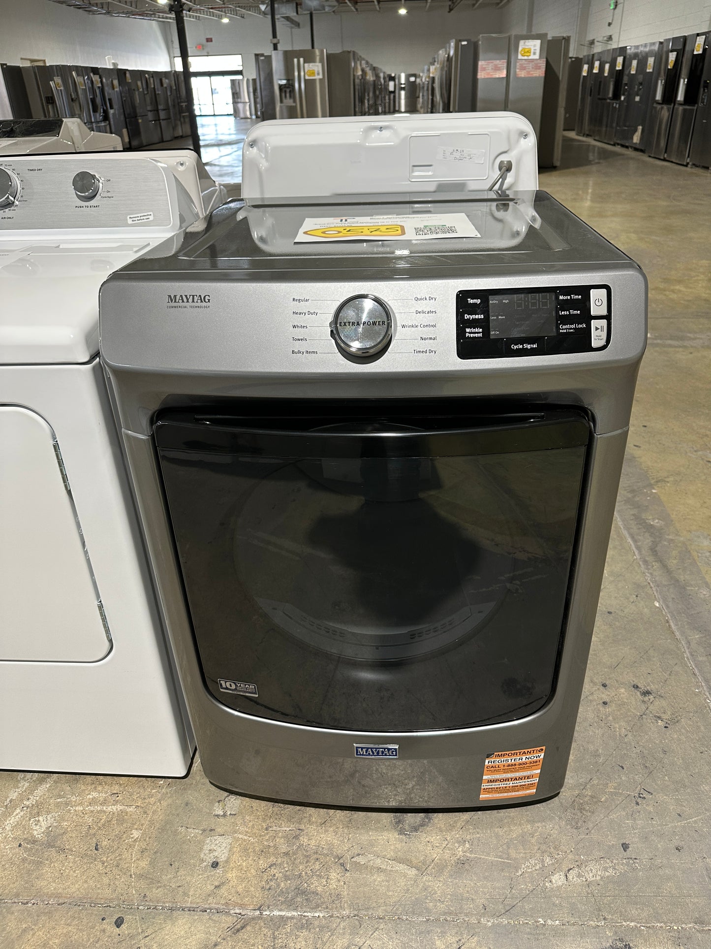 NEW! Maytag 7.3 Cu. Ft Front Load Gas Dryer  MODEL: MGD5630HC  DRY13110S
