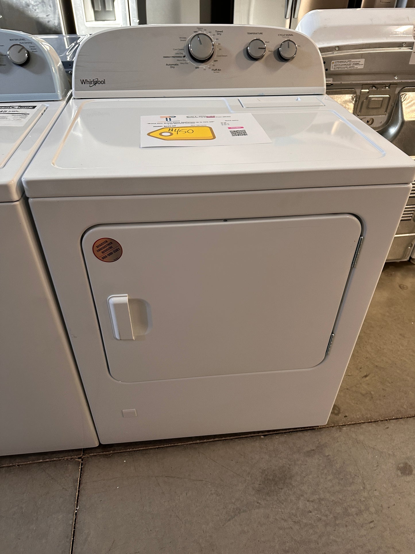 GREAT NEW WHIRLPOOL 14-CYCLE ELECTRIC DRYER MODEL: WED4815EW DRY12791