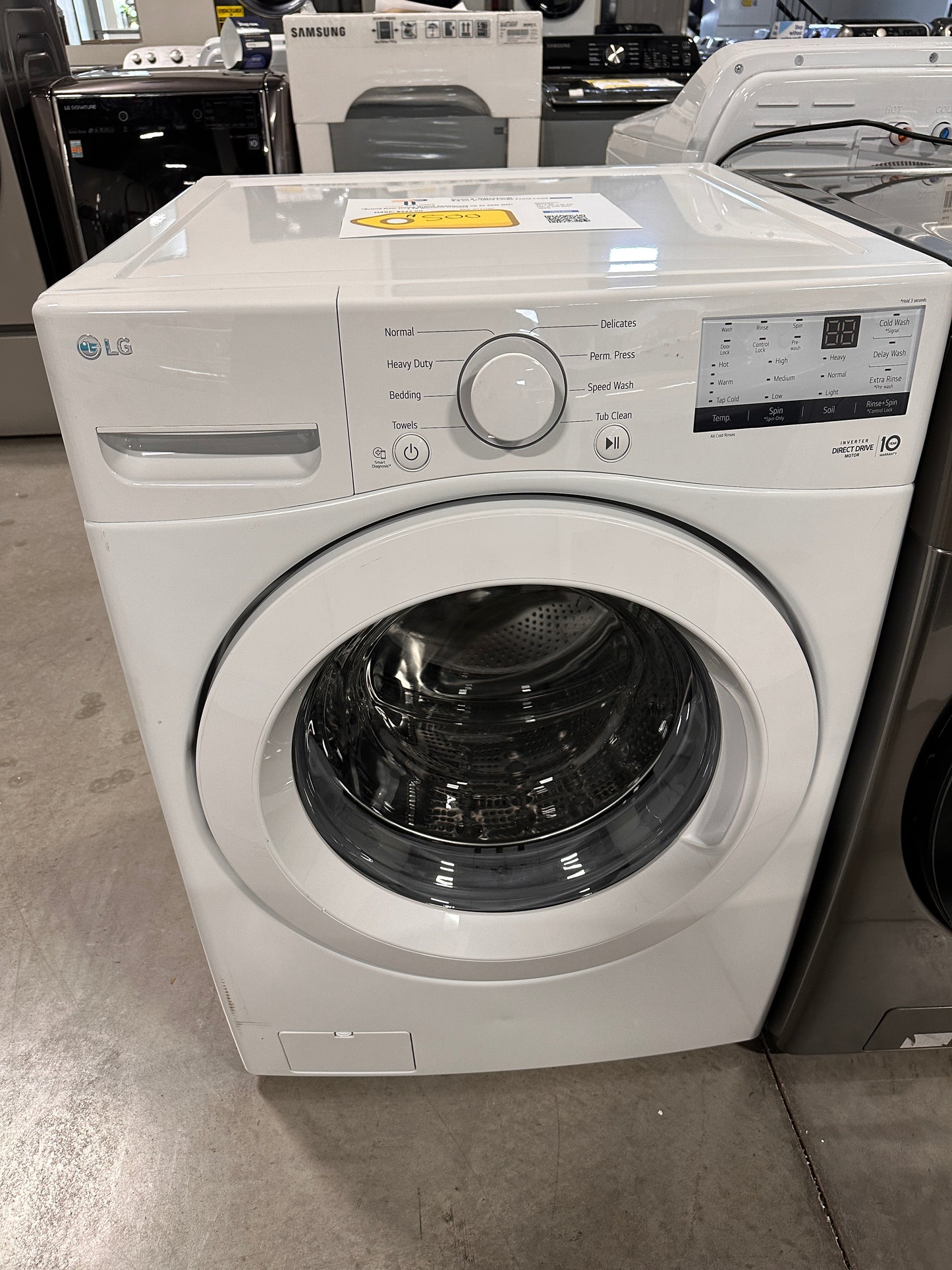 FRONT LOAD LG STACKALE WASHING MACHINE MODEL: WM3400CW WAS13561