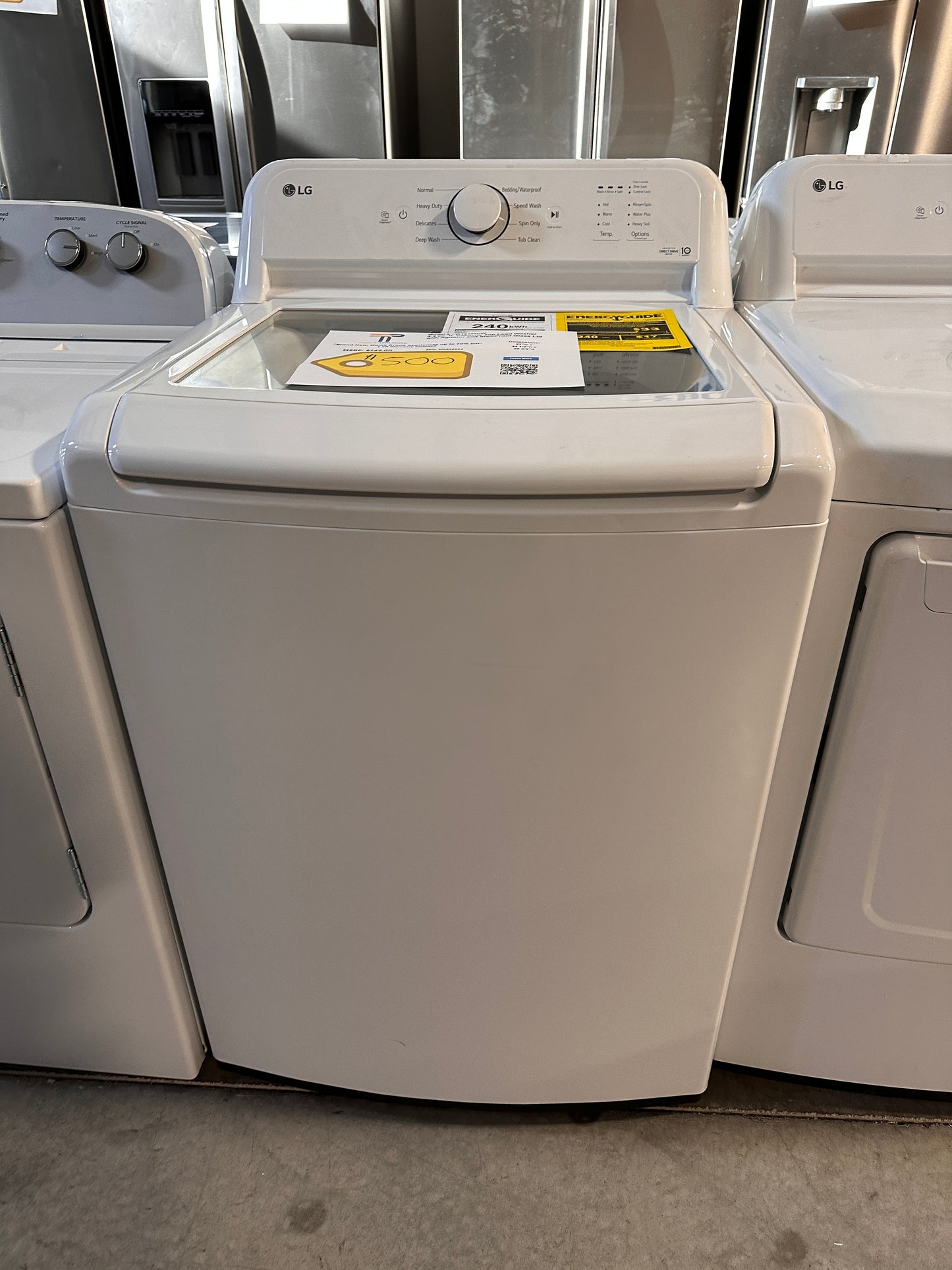 NEW LG TOP LOAD WASHER WITH SLAMPROOF LID MODEL: WT6100CW WAS13544