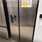 LARGE CAPACITY SAMSUNG SIDE BY SIDE STAINLESS REFRIGERATOR MODEL: RS27T5200SR REF13516