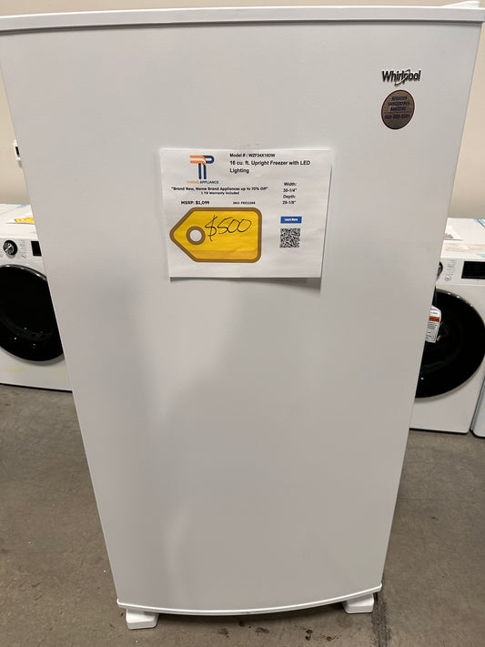 GREAT NEW UPRIGHT WHIRLPOOL FREEZER MODEL: WZF34X16DW FRZ11248