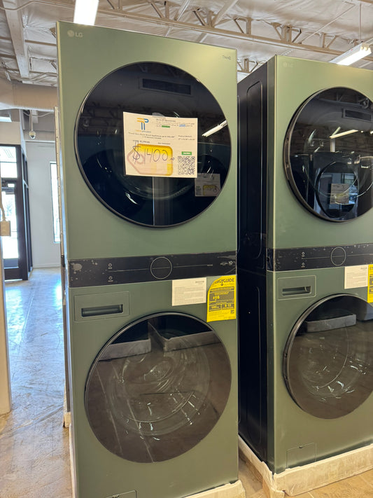 GORGEOUS NEW GAS DRYER STACKED LAUNDRY SET WASHTOWER MODEL: WKGX201HGA  WAS10281R